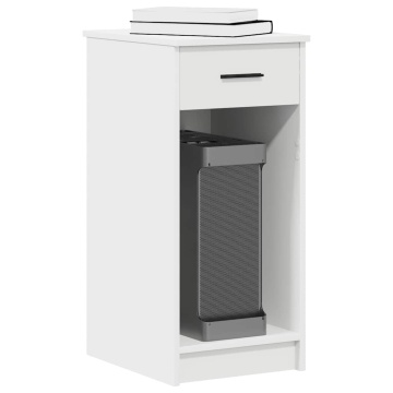 Suport turn pentru computer cu sertar alb 35x45x77 cm - Img 1