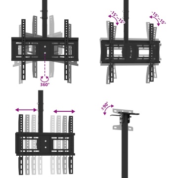 Suport TV de tavan ecran 32-65 inchi Max VESA 400x400 mm 40kg - Img 5