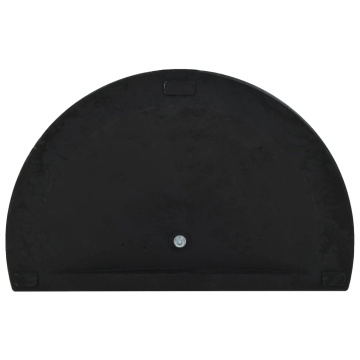 Suport umbrelă de soare, negru, 15 kg, polirășină, semi-rotund - Img 6
