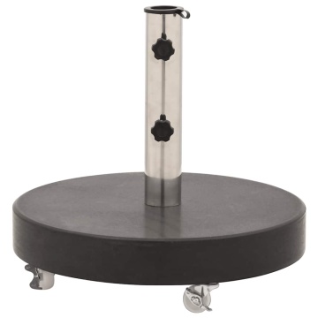 Suport umbrelă de soare, negru, 30 kg, granit, rotund - Img 4