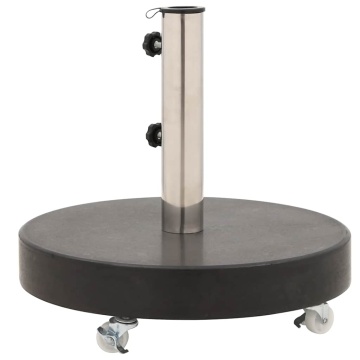 Suport umbrelă de soare, negru, 30 kg, granit, rotund - Img 5