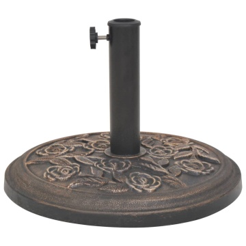 Suport umbrelă de soare, rășină, rotund, bronz, 9 kg - Img 3