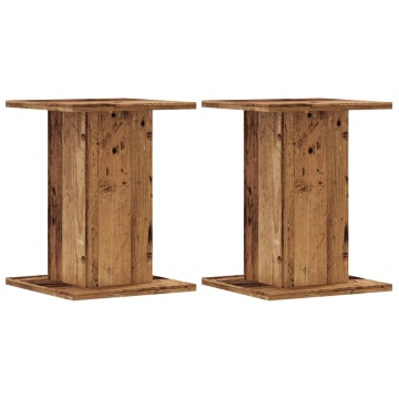 Suporturi de plante 2 buc. lemn vechi 30x30x40cm lemn prelucrat - Img 2