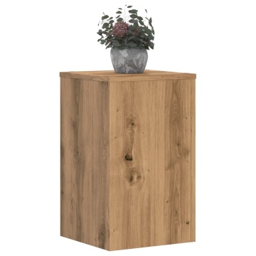Suporturi de plante, 2 buc., stejar artizanal, 30x30x50cm, lemn - Img 3