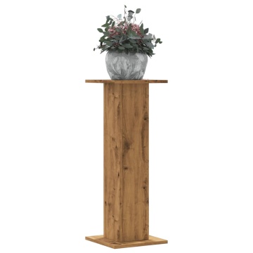 Suporturi de plante, 2 buc., stejar artizanal, 30x30x80cm, lemn - Img 1