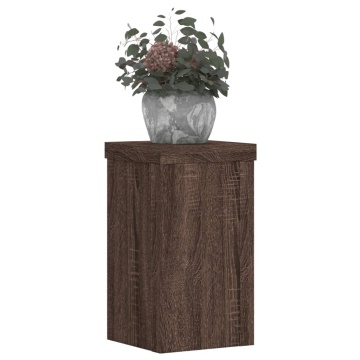 Suporturi de plante 2 buc. stejar maro 10x10x18cm lemn compozit - Img 3