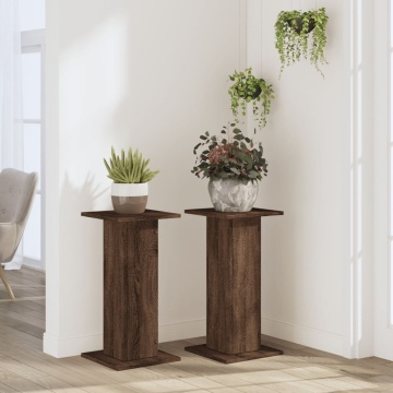 Suporturi de plante 2 buc. stejar maro 30x30x60cm lemn compozit - Img 3