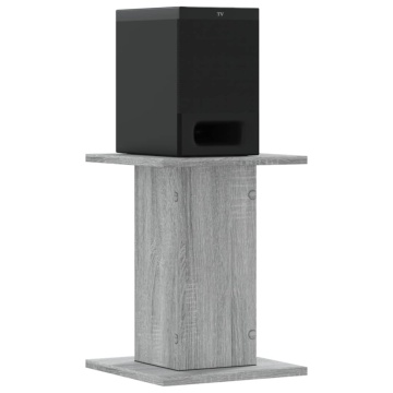Suporturi difuzoare 2 buc gri sonoma 30x30x40 cm lemn prelucrat - Img 3