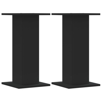 Suporturi difuzoare, 2 buc., negru, 30x30x60 cm, lemn prelucrat - Img 2