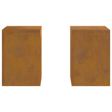Suporturi pentru Plante Exterioare Pilon 2 buc 24x24x35 cm Oțel Rezistent la Intemperii - Img 2