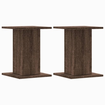 Suporturi plante 2 buc. stejar maro 30x30x40 cm lemn prelucrat - Img 2