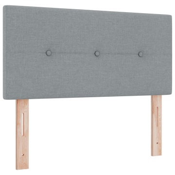 Tăblie cu butoni, gri deschis, 90 cm, din țesătură - Img 2