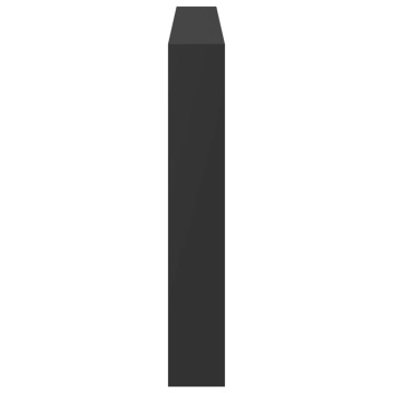 Tăblie cu dulap și LED, negru, 180x17x102 cm - Img 6