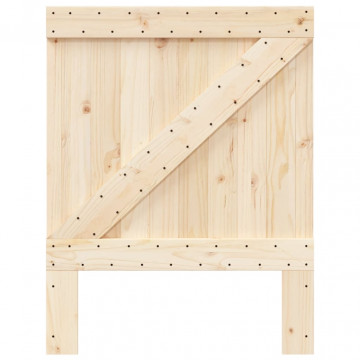 Tăblie de pat, 80x104 cm, lemn masiv de pin - Img 3