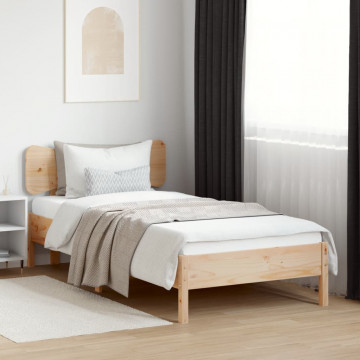Tăblie de pat, 90 cm, lemn masiv de pin - Img 3