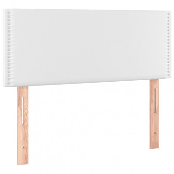 Tăblie de pat, alb, 100x5x78/88 cm, piele ecologică - Img 2