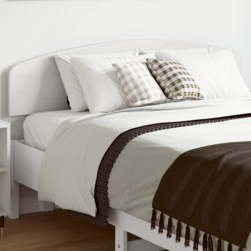 Tăblie de pat, alb, 120 cm, lemn masiv de pin - Img 1