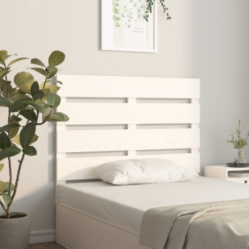 Tăblie de pat, alb, 75x3x80 cm, lemn masiv de pin - Img 4