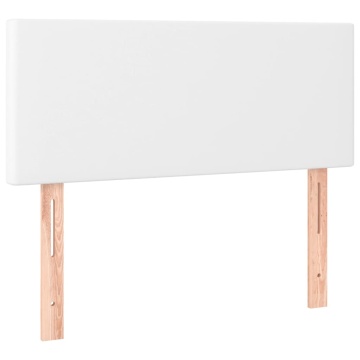 Tăblie de pat, alb, 90x5x78/88 cm, piele ecologică - Img 2