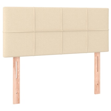 Tăblie de pat, crem, 100x5x78/88 cm, textil - Img 2