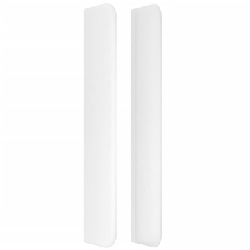 Tăblie de pat cu aripioare, alb, 103x16x118/128 cm, piele eco - Img 4