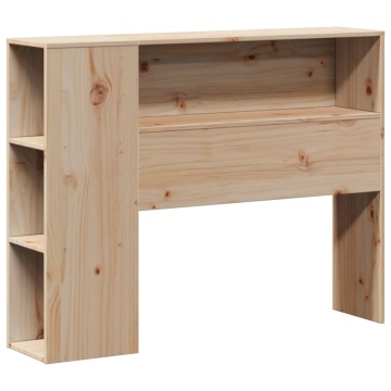 Tăblie de pat cu depozitare, 75 cm, lemn masiv de pin - Img 3