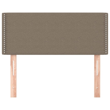 Tăblie de pat, gri taupe, 90x5x78/88 cm, textil - Img 3