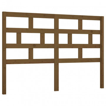 Tăblie de pat, maro miere, 166x4x100 cm, lemn masiv de pin - Img 2
