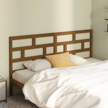 Tăblie de pat, maro miere, 186x4x100 cm, lemn masiv de pin - Img 1