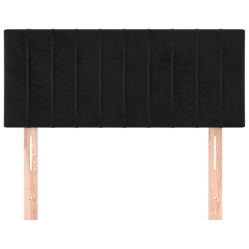 Tăblie de pat, negru, 100x5x78/88 cm, catifea - Img 3