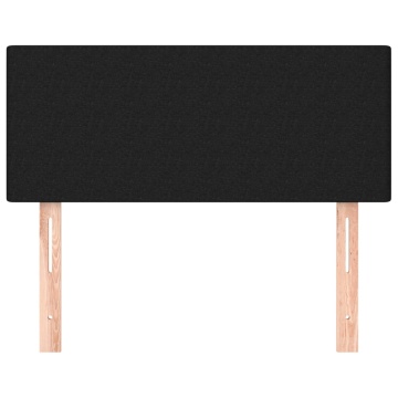 Tăblie de pat, negru, 100x5x78/88 cm, textil - Img 3