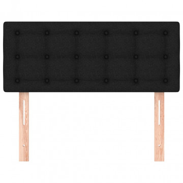 Tăblie de pat, negru, 100x5x78/88 cm, textil - Img 3
