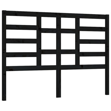 Tăblie de pat, negru, 166x4x104 cm, lemn masiv de pin - Img 2