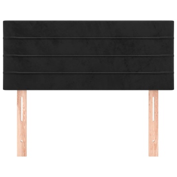 Tăblie de pat, negru, 90x5x78/88 cm, catifea - Img 3