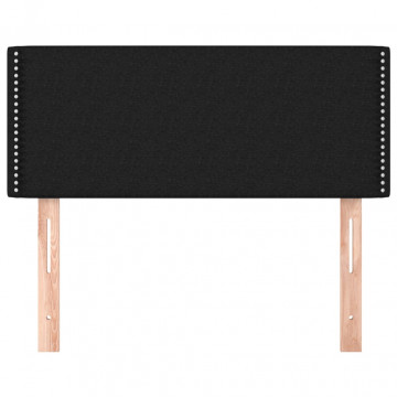 Tăblie de pat, negru, 90x5x78/88 cm, textil - Img 3