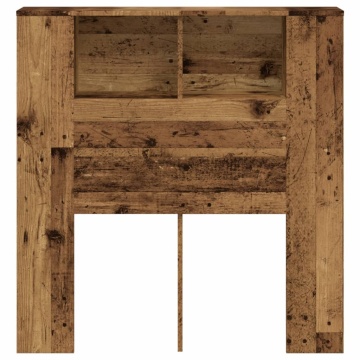 Tăblie pat cu dulap, lemn vechi 100x19x104,5 cm lemn prelucrat - Img 4