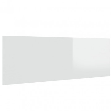 Tăblie pat/perete,alb extralucios,240x1,5x80 cm,lemn prelucrat - Img 2