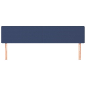 Tăblii de pat, 2 buc, albastru, 100x5x78/88 cm, textil - Img 3