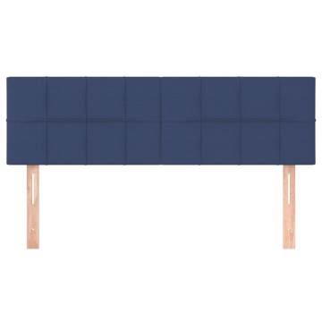 Tăblii de pat, 2 buc., albastru, 72x5x78/88 cm, textil - Img 3