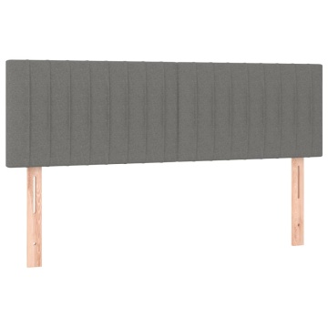 Tăblii de pat, 2 buc., gri închis, 72x5x78/88 cm, textil - Img 2