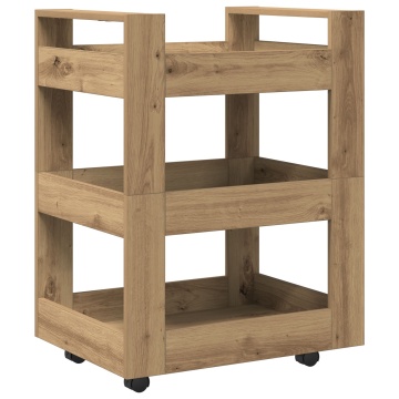 Trocărie de bucătărie Stejar Artisan 60x45x80 cm Lemn Compus - Img 2