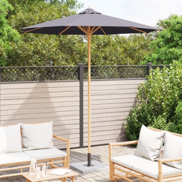 Umbra de grădină Gri Închis 240x260 cm din Bambus - Img 3