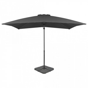 Umbrelă de exterior cu bază portabilă, antracit - Img 1
