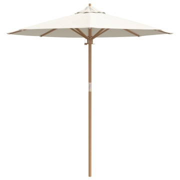 Umbrelă de grădină Crem Alb 217x230 cm din Bambus - Img 4