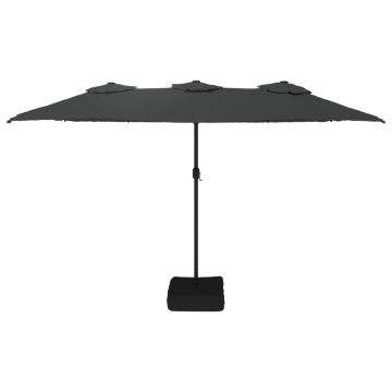 Umbrelă de grădină cu două capete cu LED, antracit, 449x245 cm - Img 4