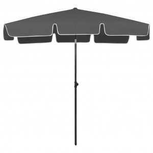Umbrelă de plajă, antracit, 200x125 cm - Img 4