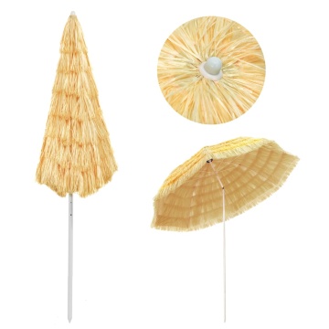 Umbrelă de plajă, natural, 300 cm, stil hawaiian - Img 3