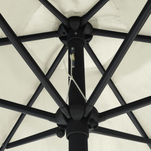 Umbrelă de soare cu stâlp aluminiu, alb nisipiu, 270 x 246 cm - Img 2
