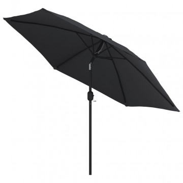 Umbrelă de soare de exterior cu stâlp metalic, negru, 300 cm - Img 3