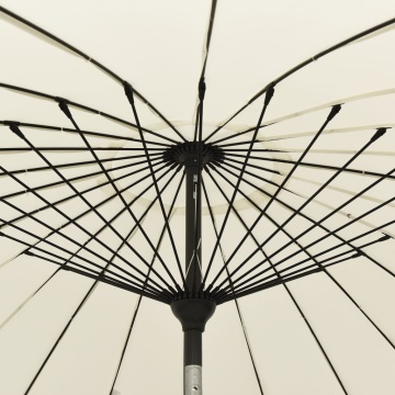 Umbrelă de soare de exterior, stâlp aluminiu, nisipiu, 270 cm - Img 8